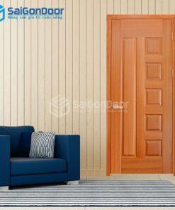 Cửa Gỗ HDF Veneer 6B-sapele 2-HDFV-SGD