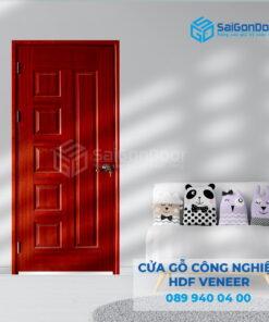 Cửa Gỗ HDF Veneer 6B Xoan Đào 2-SGD