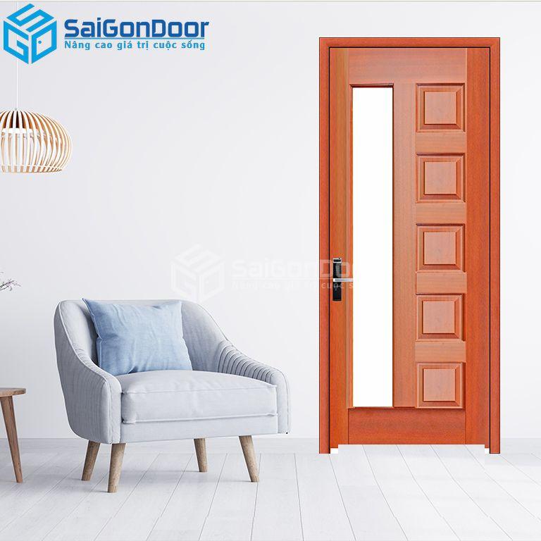 Cửa Gỗ HDF Veneer 6GL-Căm Xe 5-HDFV-SGD
