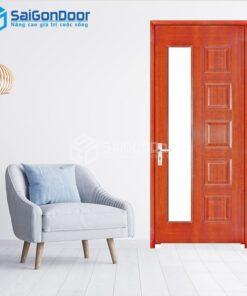 Cửa Gỗ HDF Veneer 6GL-Căm Xe-HDFV-SGD