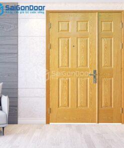 Cửa Gỗ HDF Veneer 9A ASH 2 canh nho lon-HDFV-SGD