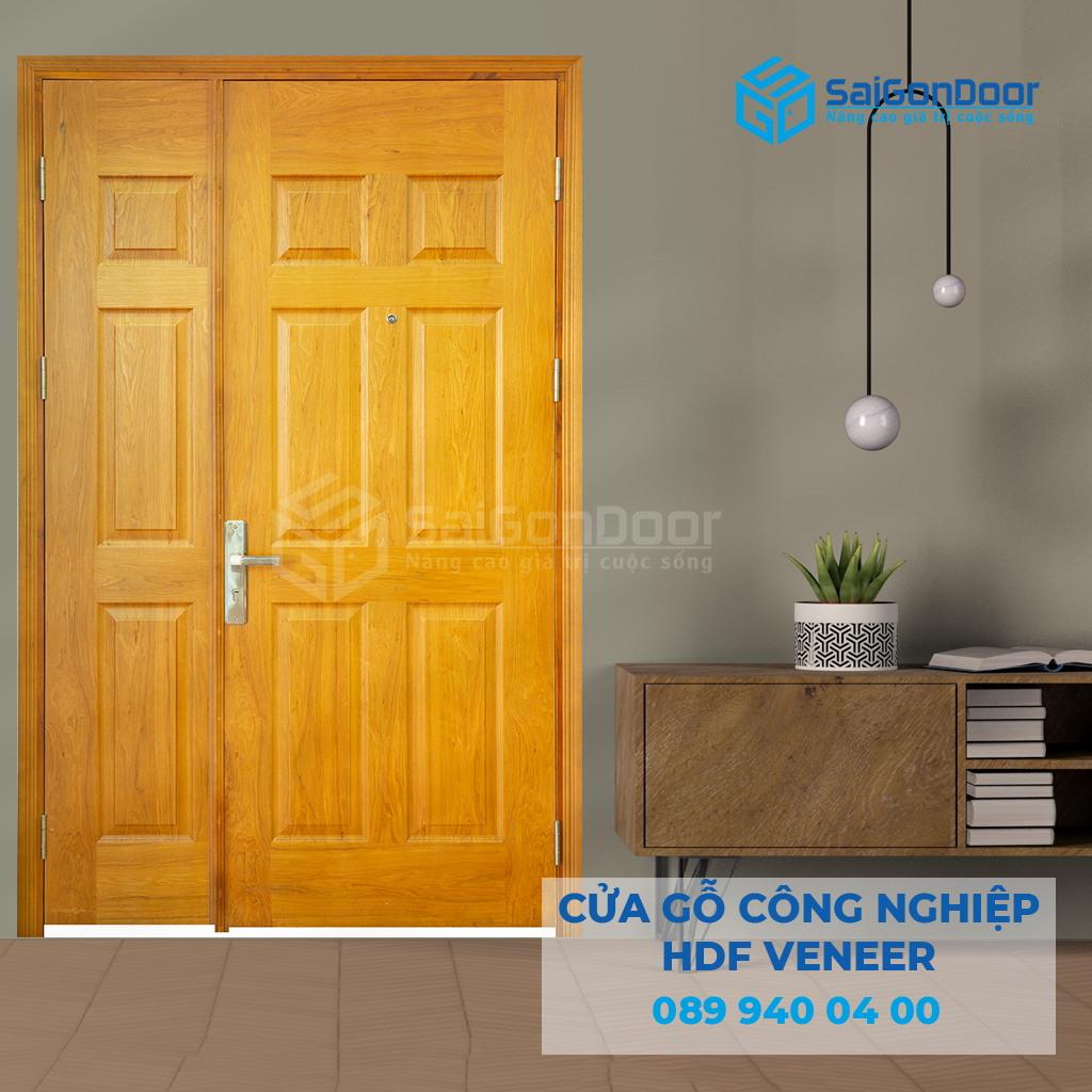 Cửa Gỗ HDF Veneer 9A ASH me bong con canh lon canh nho-SGD