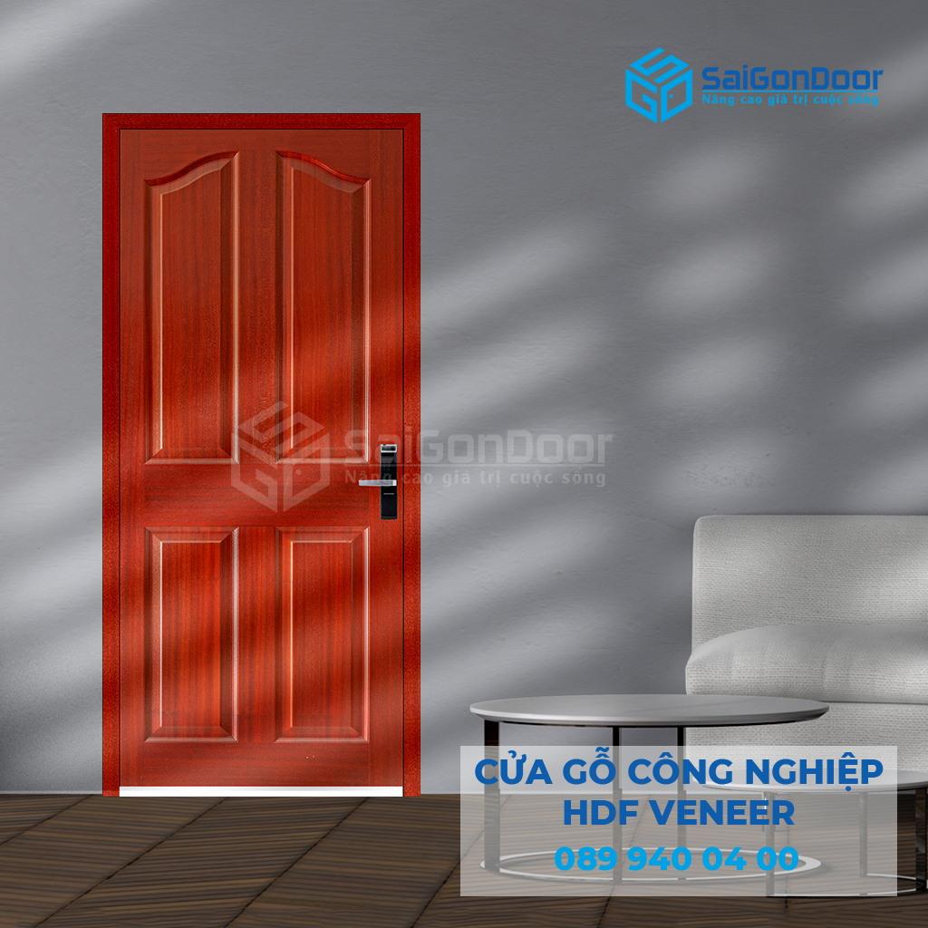 Cửa Gỗ HDF veneer 4A-Căm Xe-SGD