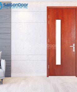 Cửa Gỗ MDF Veneer P1G1 Căm Xe 1-MDFV-SGD