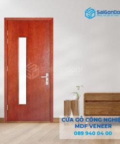 Cửa Gỗ MDF Veneer P1G1 Căm Xe 1-SGD