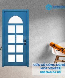 Cửa Gỗ MDF Veneer P1G9 xanh da troi 2-SGD