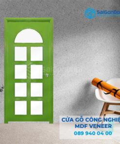 Cửa Gỗ MDF Veneer P1G9 xanh la-SGD