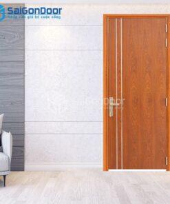 Cửa Gỗ MDF veneer P1R2-Xoan Đào-MDFV-SGD