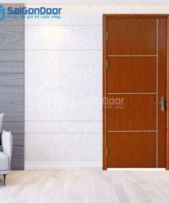 Cửa Gỗ MDF veneer P1R4b-Căm Xe-MDFV-SGD