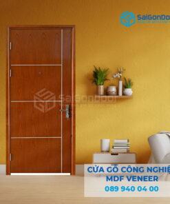 Cửa Gỗ MDF veneer P1R4b-Căm Xe-SGD