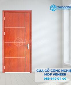 Cửa Gỗ MDF Veneer P1R4b Xoan Đào 2-SGD