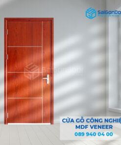 Cửa Gỗ MDF Veneer P1R4b Xoan Đào 3-SGD