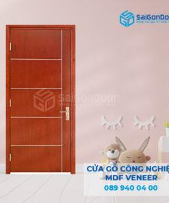 Cửa Gỗ MDF Veneer P1R5 Xoan Đào 3-SGD