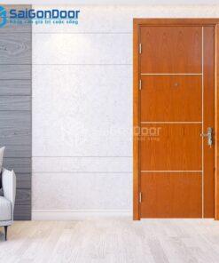 Cửa Gỗ MDF veneer P1R4-Xoan Đào-MDFV-SGD