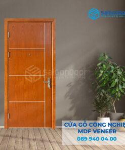 Cửa Gỗ MDF veneer P1R4-Xoan Đào-SGD