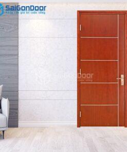 Cửa Gỗ MDF veneer P1R5 Xoan Đào 2.-MDFV-SGD