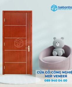 Cửa Gỗ MDF veneer P1R5 Xoan Đào 5-SGD