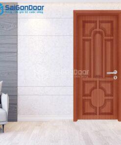 Cửa Gỗ Công Nghiệp 018 teak 2-HDFV-SGD_1