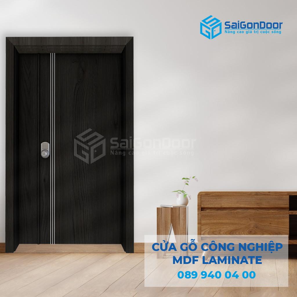 Cửa Gỗ Công Nghiệp MDF Laminate 2P1R3S-SGD