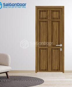 Cửa Gỗ Công Nghiệp SGD 6A Óc Chó 2-HDFV-SGD