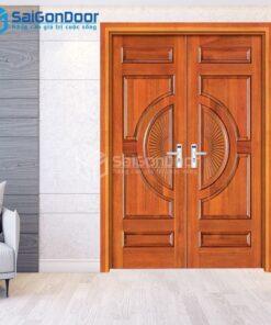 Cửa Gỗ Tự Nhiên 2 canh Gỗ do-GTN-SGD