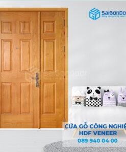 Cửa Gỗp HDF Veneer 9A Sồi me bong con-SGD