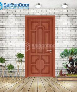 Cửa Nhựa Gỗ Composite 018 teak 2-CP-SGD