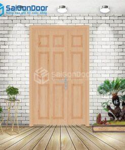 Cửa Nhựa Gỗ Composite 2 canh 9A Oak 1-CP-SGD