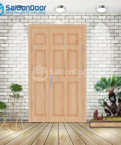 Cửa Nhựa Gỗ Composite 2 canh 9A Oak 2-CP-SGD
