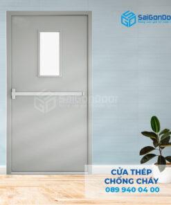 Cửa Thép Chống Cháy 1 canh o kinh thanh thoat hiem-SGD