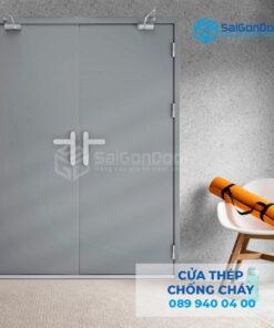 Cửa Thép Chống Cháy 2P dung 2 tay nam Cửa-SGD