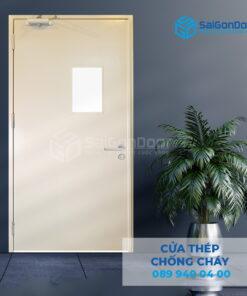 Cửa Thép Chống Cháy P1G1 kinh cuong luc-SGD