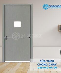 Cửa Thép Chống Cháy P1G1 xam thanh thoa hiem-SGD
