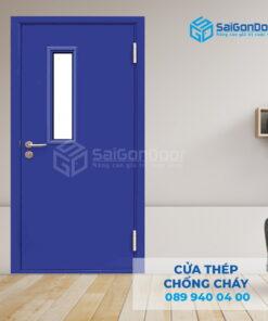 Cửa Thép Chống Cháy P1G1 xanh duong-SGD