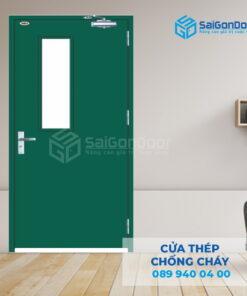 Cửa Thép Chống Cháy TCC-P1G1a dung tay day hoi-SGD