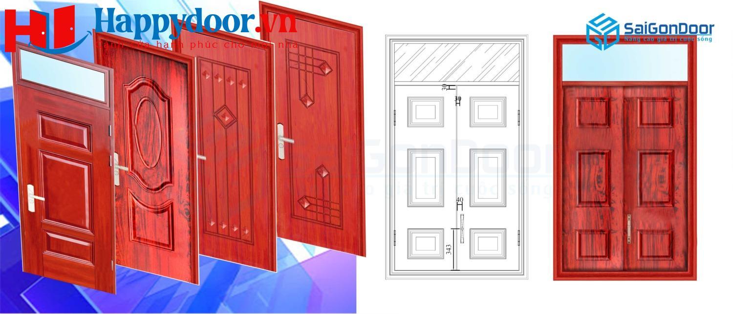 Cửa thép vân gỗ được cấu tạo như thế nào?