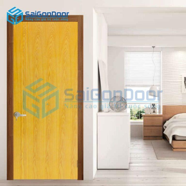 Cửa gỗ thông phòng do SaiGonDoor thi công đảm bảo bền, đẹp, hợp phong thủy