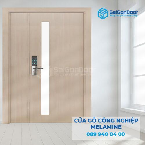 Cửa Gỗ HDF Melammine 2P1G1-SGD