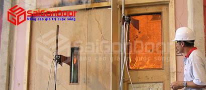 Kiểm định khả năng chống cháy của cửa tại trung tâm kiểm định PCCC
