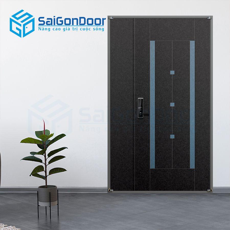 Cửa thép Hàn Quốc giá rẻ với họa tiết trang trí B-639-RB (DOUBLE)