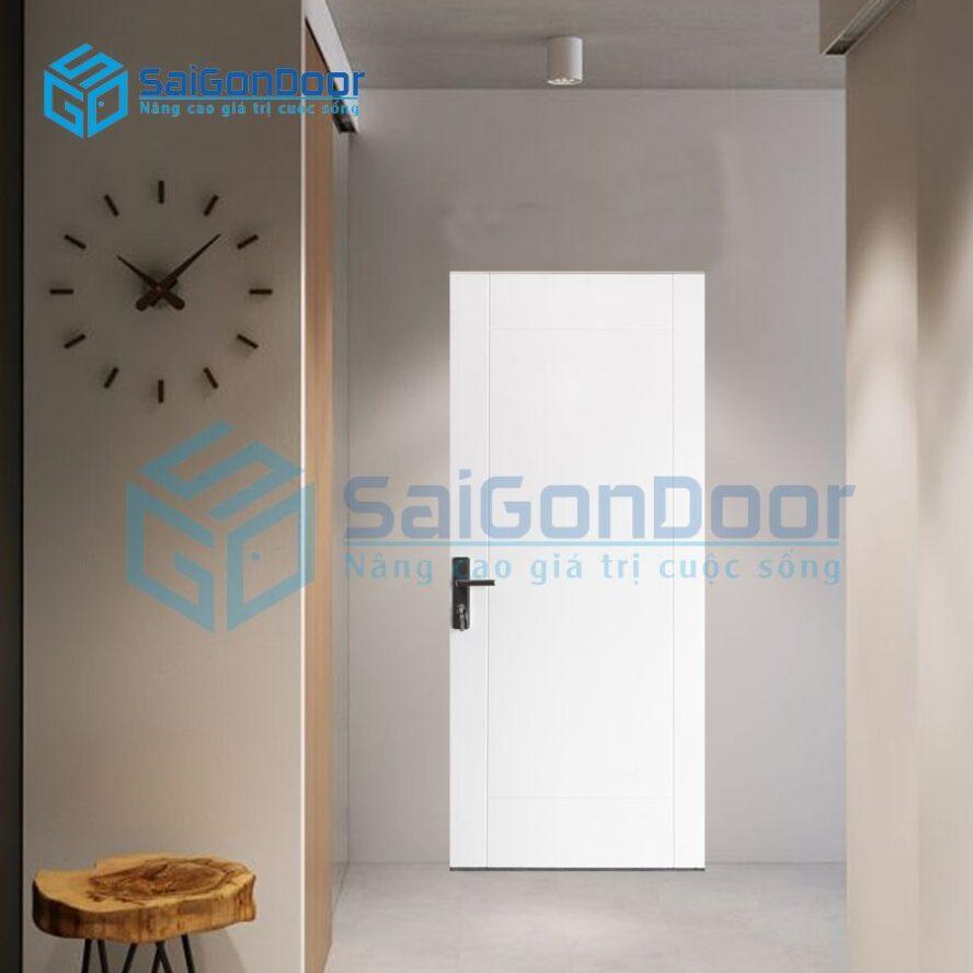 Cửa nhựa cho phòng khách với màu sắc trắng thanh lịch SYA.146-A01