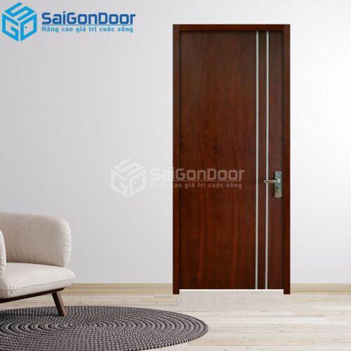 Cửa Gỗ Chống Cháy MDF Veneer P1R2 Căm Xe-a-SGD