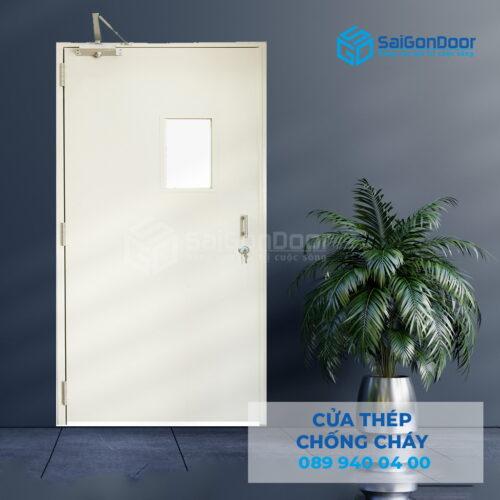 Cửa Thép Chống Cháy P1G1 kinh Chống Cháy 2-SGD