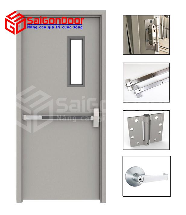 Cửa thép chống cháy và các phụ kiện đi kèm