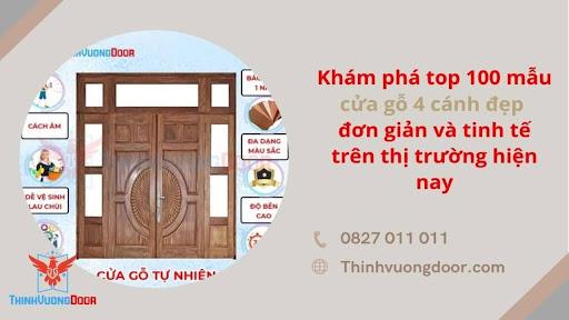 Khám phá top 100 mẫu cửa gỗ 4 cánh đẹp đơn giản và tinh tế trên thị trường hiện nay