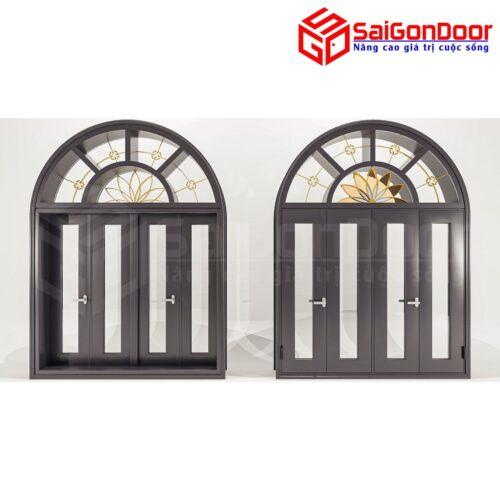 Cửa Nhôm Vân Gỗ SGD-CNVG-17