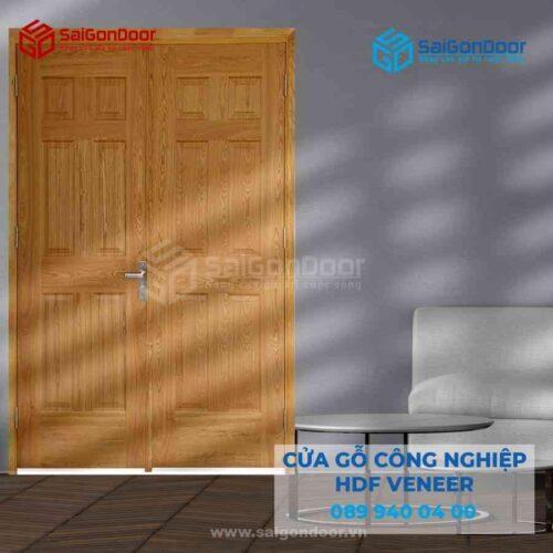 Cửa Gỗ HDF Veneer2A Sồi Cánh