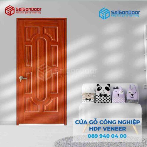 Cửa Gỗ HDF Veneer9 Sapele.