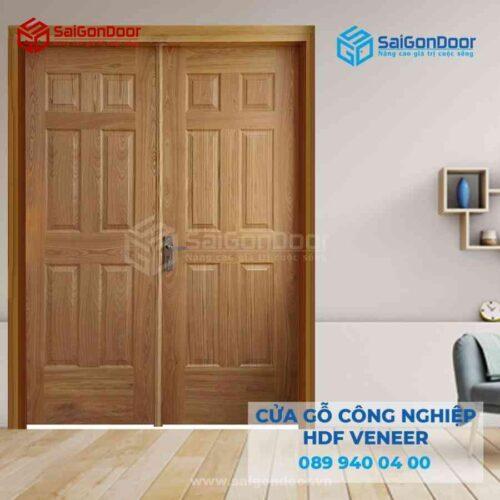 Cửa Gỗ HDF Veneer Cánh2A Ash