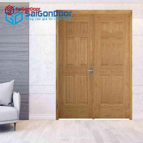 Cửa Gỗ HDF Veneer Cánh2A Sồi